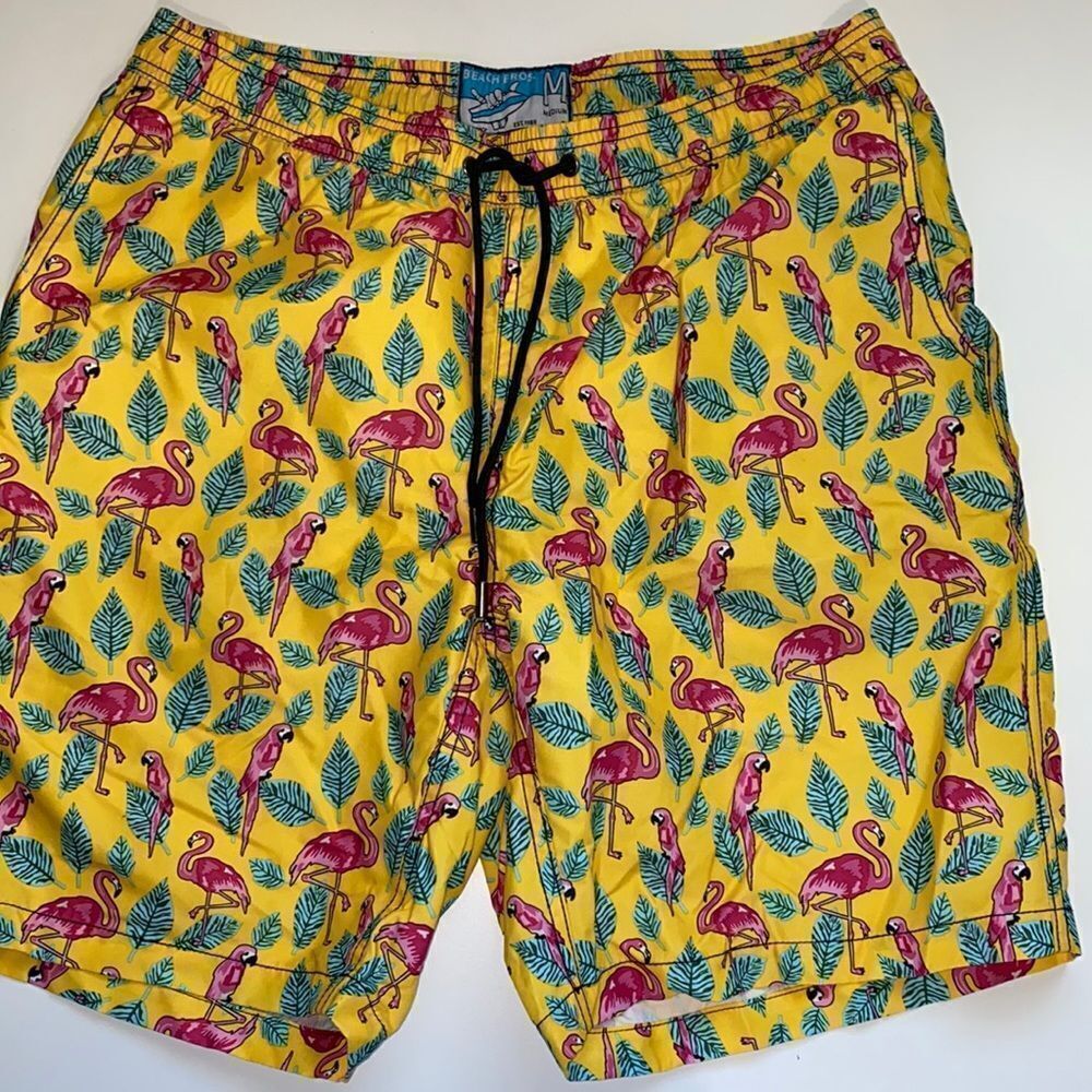 🔥Beach Bros flamingos beach,pool short sz M New